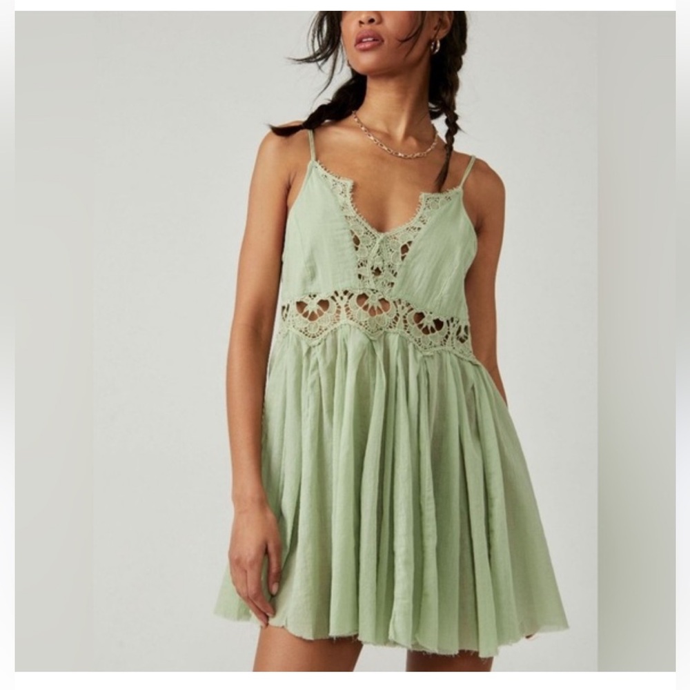 NWT Free People Ilektra Lace Mini Dress